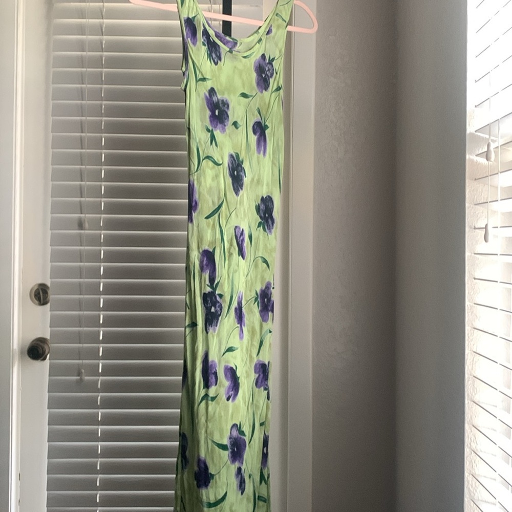 Y2k vintage Reflections fairy feminine sleeveless whimsical floral maxi dress - Picture 6 of 6